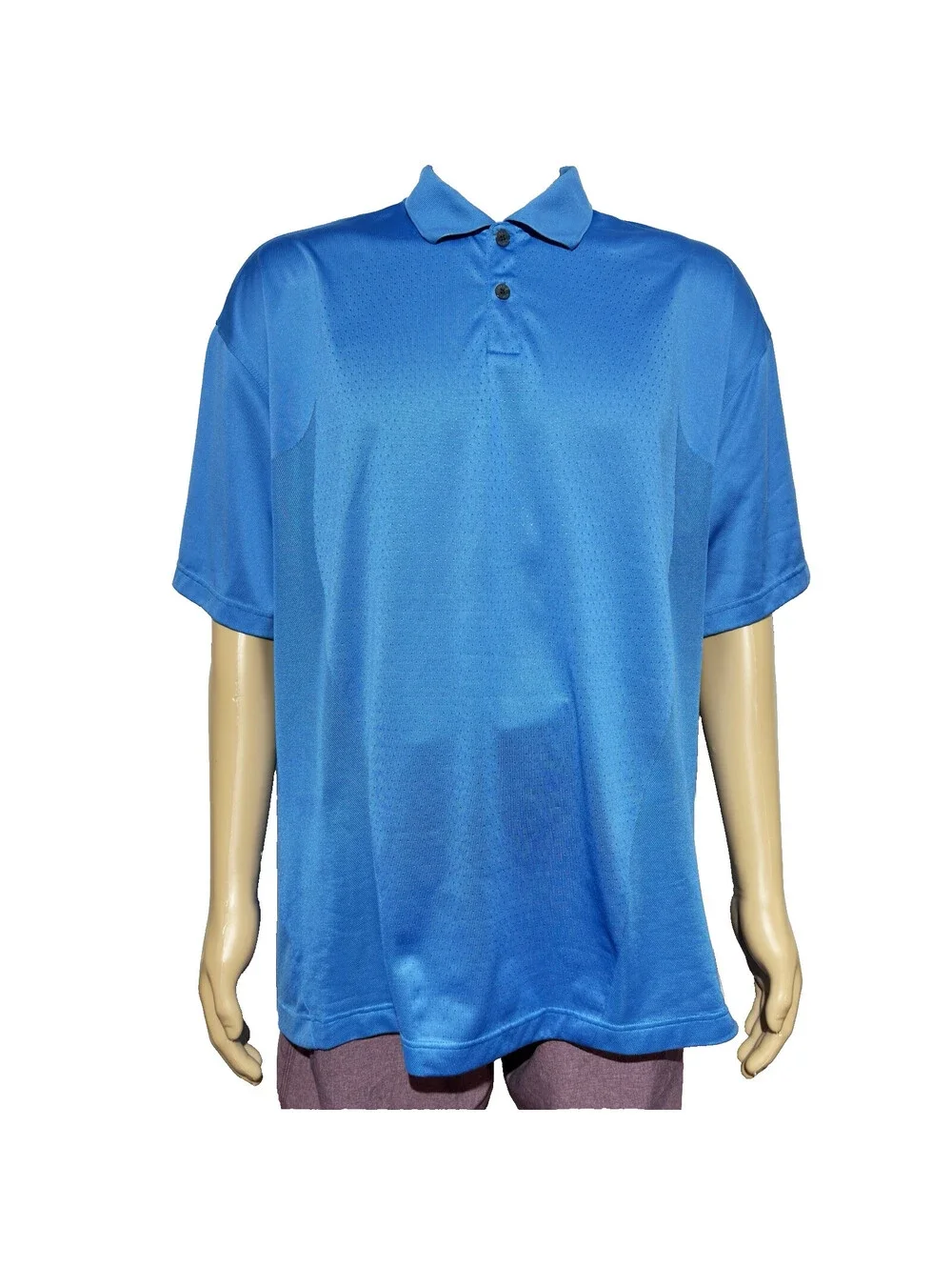 Vintage Nike FitDry Golf Polo Shirt Men’s XXL Blue Performance Athletic EUC
